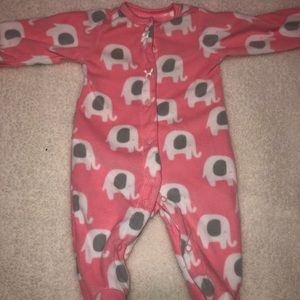 Newborn fleece footie pajamas